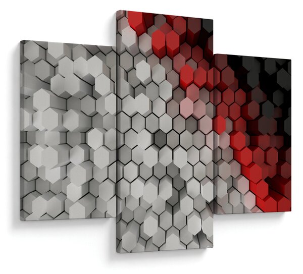 Kép - 3D hatszögek (90x60 cm)