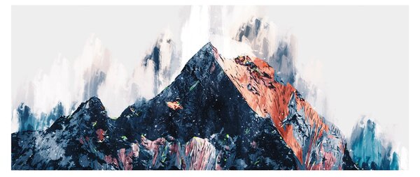 Kép - Absztrakt hegy (120x50 cm)