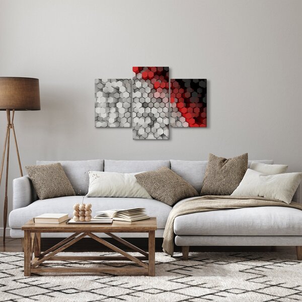 Kép - 3D hatszögek (90x60 cm)