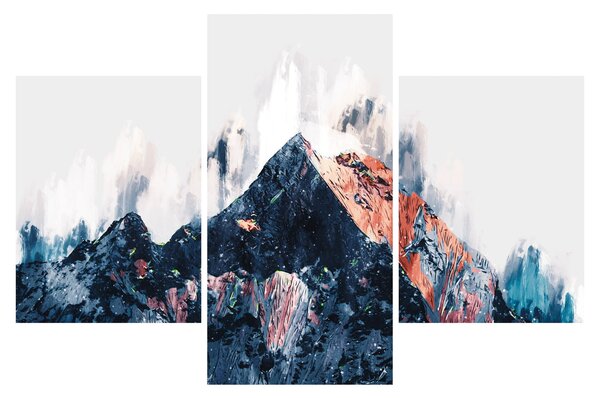 Kép - Absztrakt hegy (90x60 cm)
