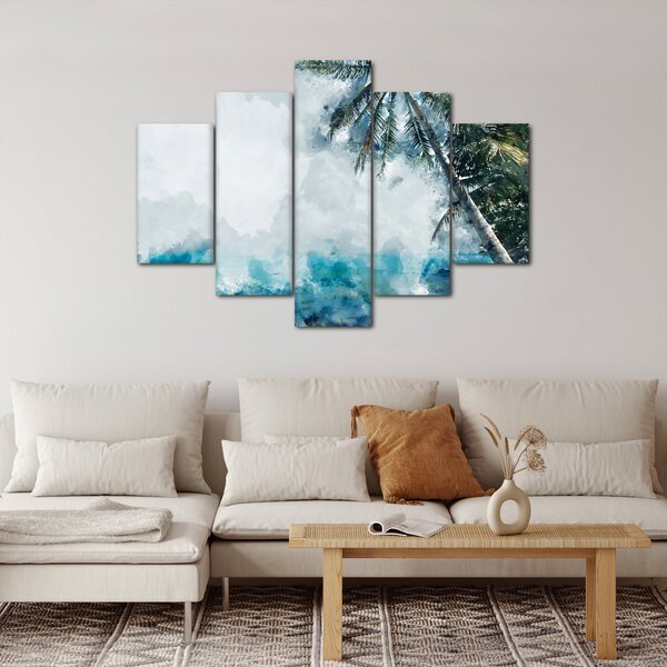 Egy pálmafa képe a tenger felett (150x105 cm)