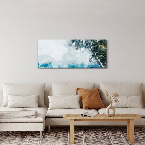 Egy pálmafa képe a tenger felett (120x50 cm)
