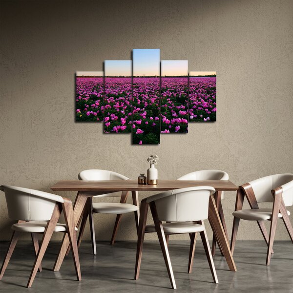 Kép - lila tulipánok rétje (150x105 cm)