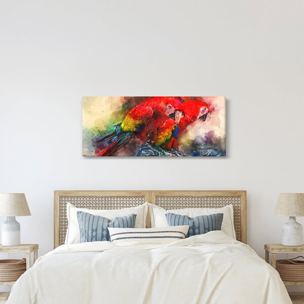 Vörös ara papagájok képe (120x50 cm)