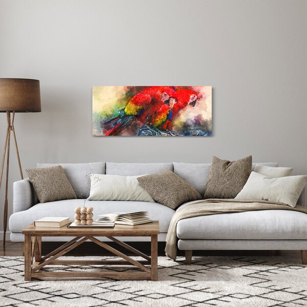 Vörös ara papagájok képe (120x50 cm)