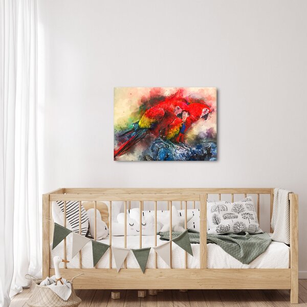 Vörös ara papagájok képe (70x50 cm)
