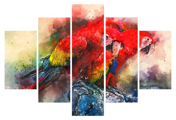 Vörös ara papagájok képe (150x105 cm)