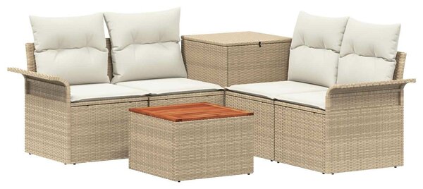 VidaXL Kanapé Szett 6 pcs 4-Ülőhelyek száma Beige és Krémszínű
