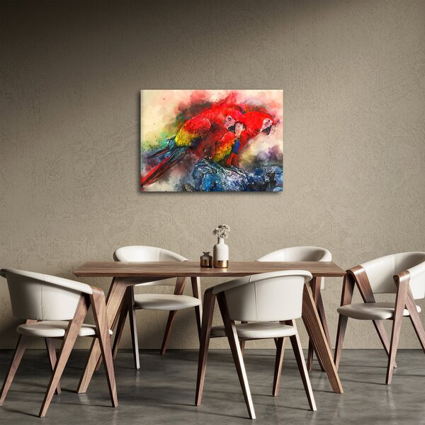Vörös ara papagájok képe (70x50 cm)