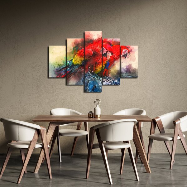 Vörös ara papagájok képe (150x105 cm)