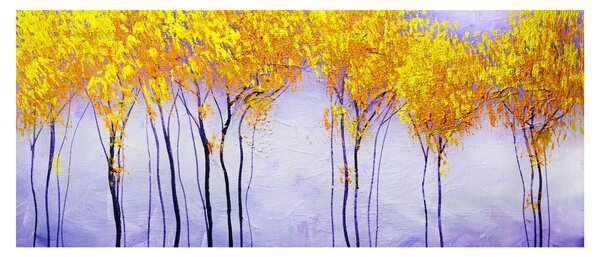 Sárga fák képe (120x50 cm)