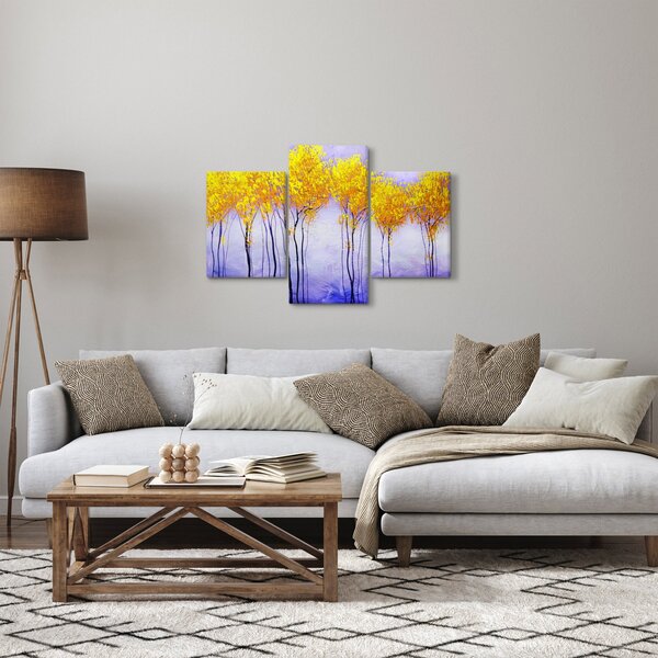 Sárga fák képe (90x60 cm)