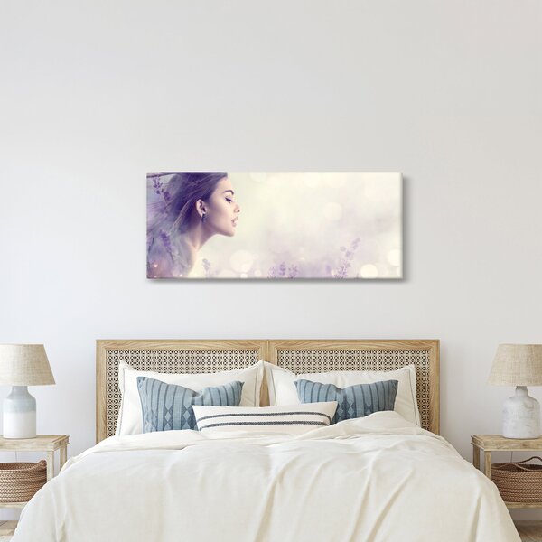 Levendulás nő képe (120x50 cm)