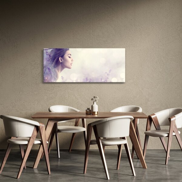Levendulás nő képe (120x50 cm)