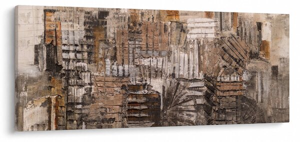 Kép - absztrakció barna tónusokkal (120x50 cm)