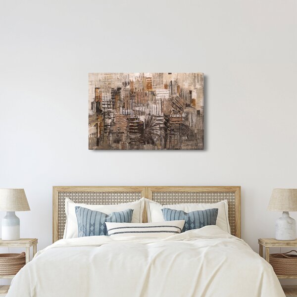 Kép - absztrakció barna tónusokkal (90x60 cm)