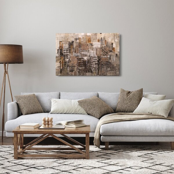 Kép - absztrakció barna tónusokkal (90x60 cm)