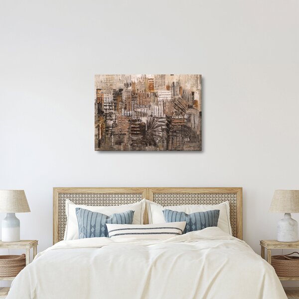 Kép - absztrakció barna tónusokkal (70x50 cm)