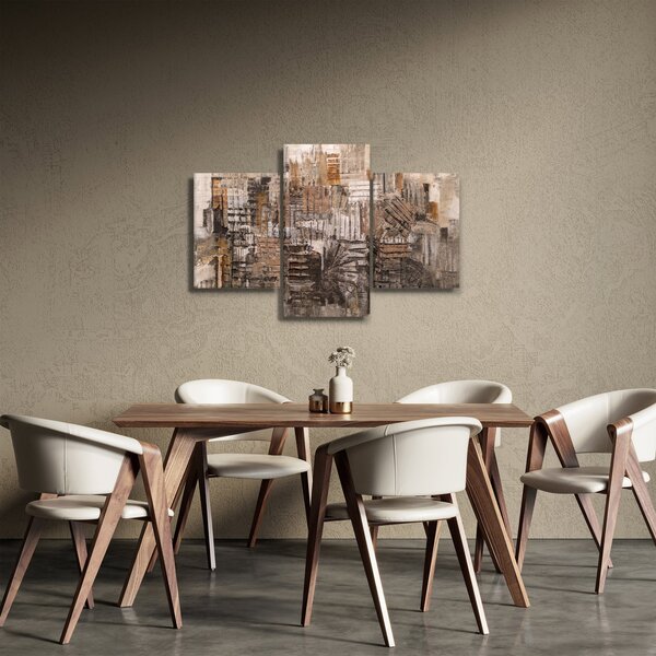 Kép - absztrakció barna tónusokkal (90x60 cm)