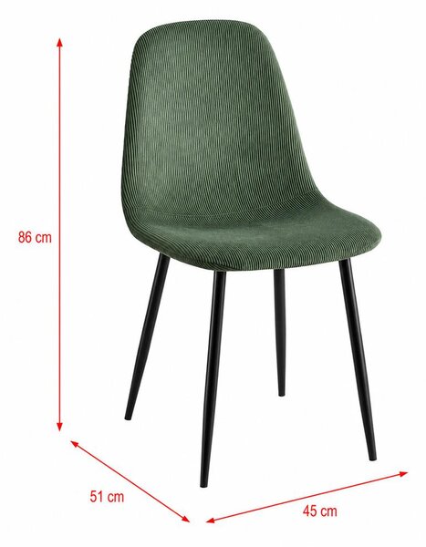 Avenberg RIVA Étkezőszék szett - 4db, zöld