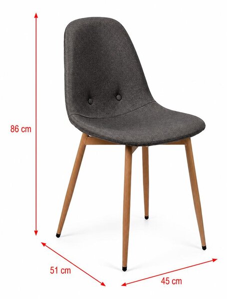 Avenberg RIVA Étkezőszék szett - 4db, szürke