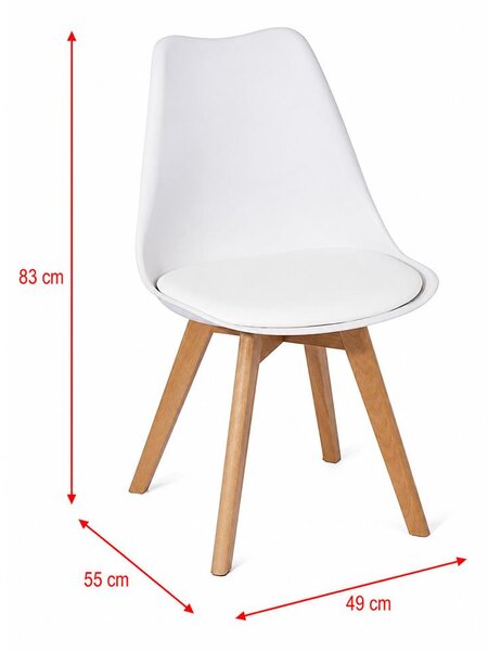 AVENBERG SKANDI 4db Étkezőszék - szett, fehér