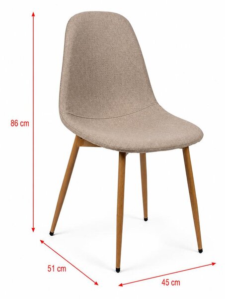 Avenberg RIVA Étkezőszék szett - 4db, bézs