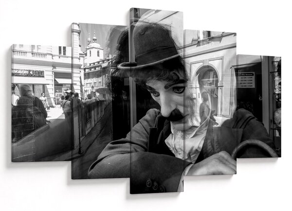 Kép - Charles Chaplin, Prágában (150x105 cm)