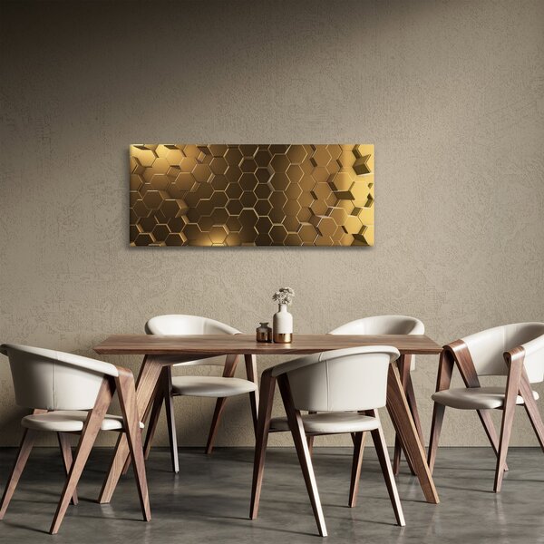 Kép - arany hatszög (120x50 cm)