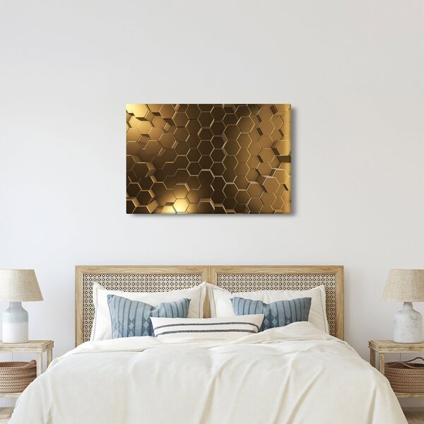 Kép - arany hatszög (90x60 cm)