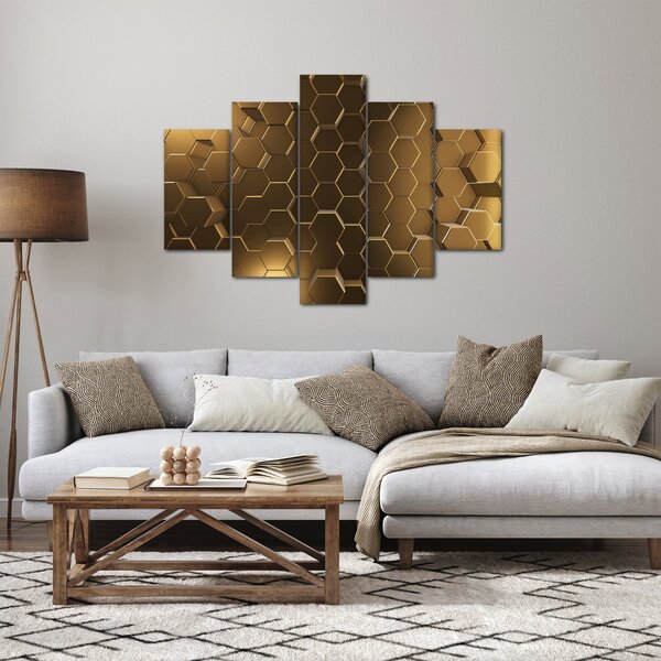Kép - arany hatszög (150x105 cm)