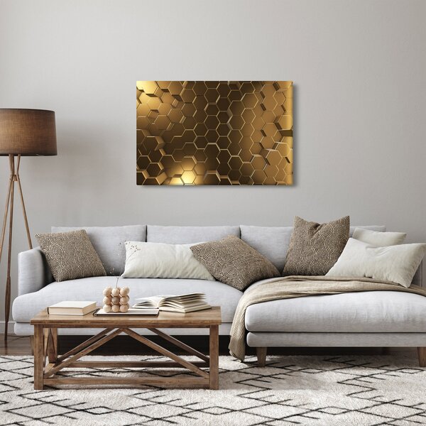Kép - arany hatszög (90x60 cm)