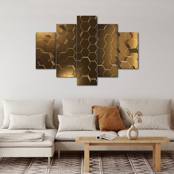 Kép - arany hatszög (150x105 cm)