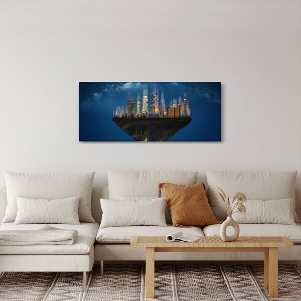 Kép - A lebegő város az űrben (120x50 cm)