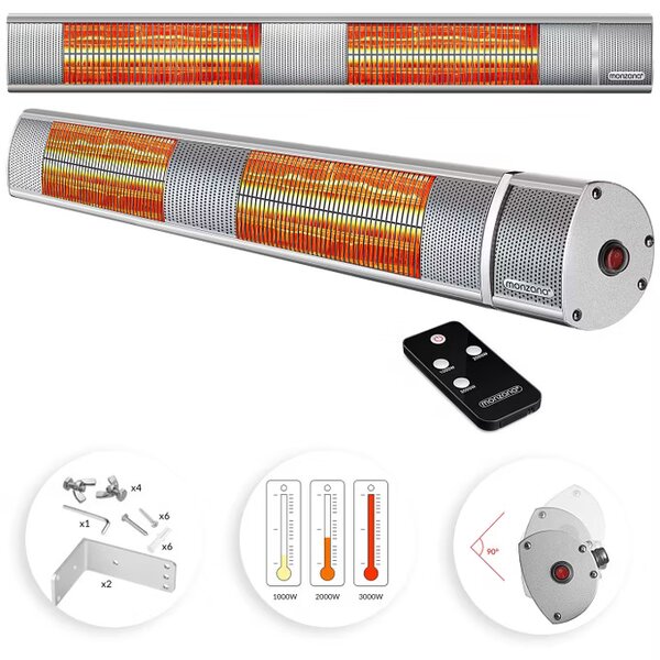 Deuba Sugárzó hősugárzó 3000 W - ezüst