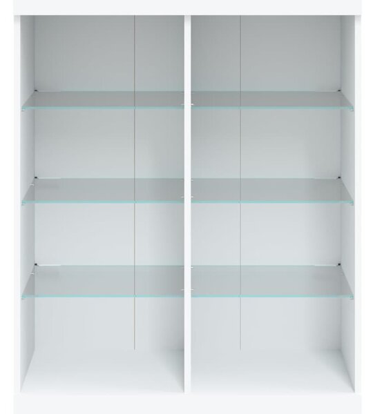 Fehér tálalószekrény LED-világítással 81 x 37 x 100 cm