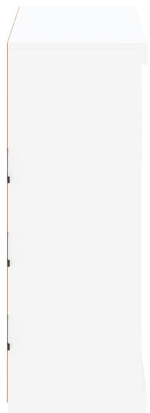 Fehér tálalószekrény LED-világítással 81 x 37 x 100 cm