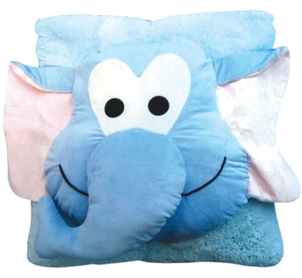Gyerek párna CUDDLI FRIENDS 70x70 cm plüss - több színben Termék színe: Sötétbarna
