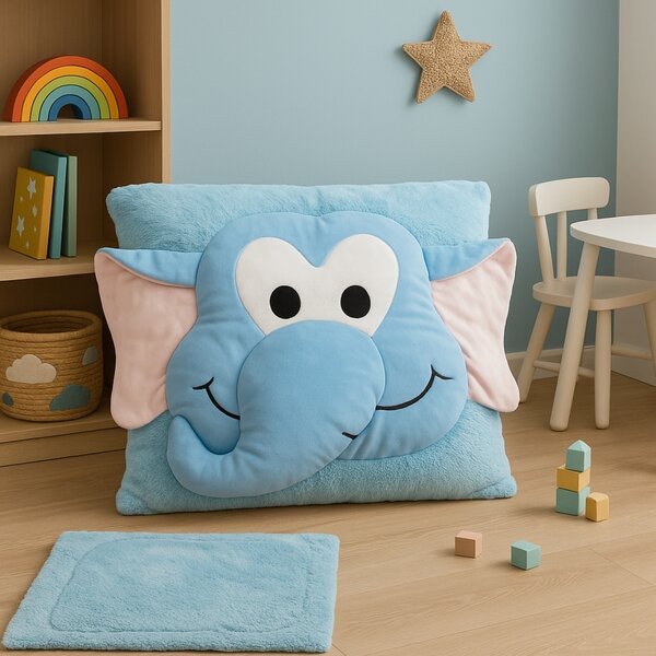 Gyerek párna CUDDLI FRIENDS 70x70 cm plüss - több színben Termék színe: Sötétbarna