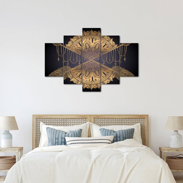 Kép - Arany mandala nyilakkal (150x105 cm)