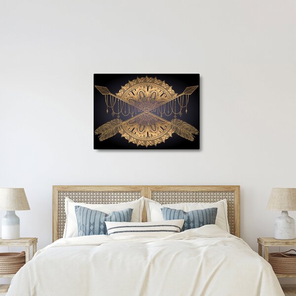 Kép - Arany mandala nyilakkal (70x50 cm)