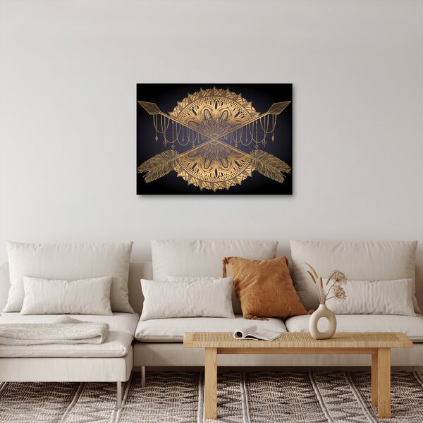 Kép - Arany mandala nyilakkal (70x50 cm)