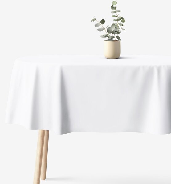 Goldea ovális pamut asztalterítő - fehér 140 x 180 cm