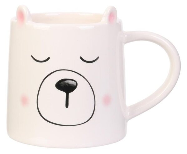 Bögre, kutya mintás, kerámia, fehér - fekete - NOUNOURS