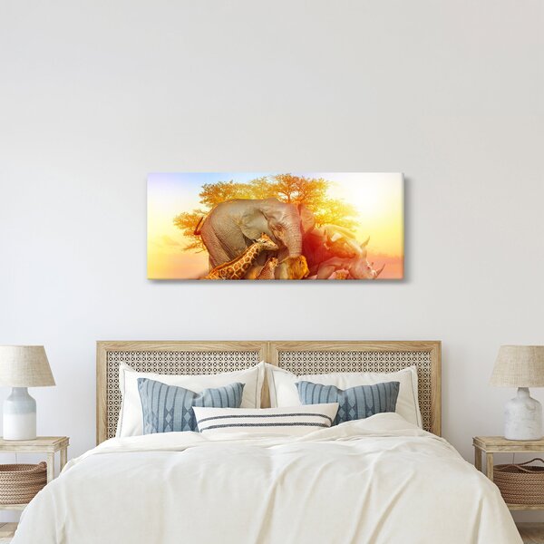Afrikai állatok képe (120x50 cm)