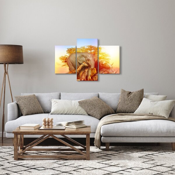 Afrikai állatok képe (90x60 cm)