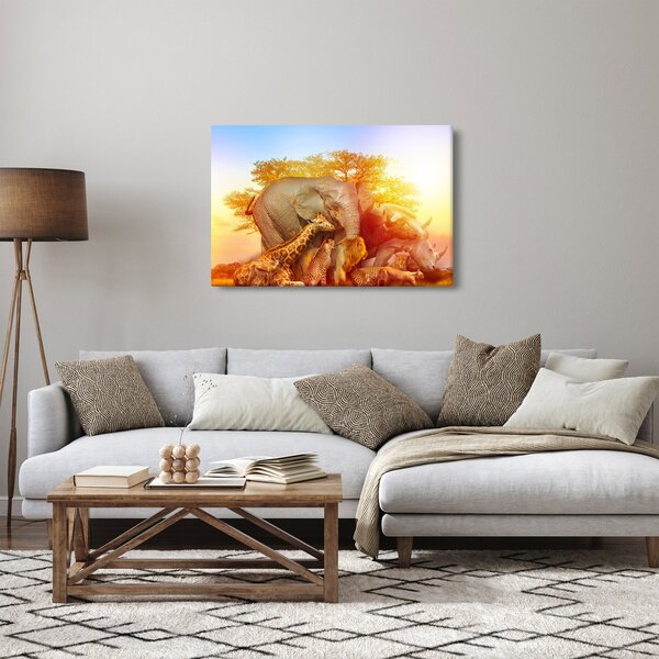 Afrikai állatok képe (90x60 cm)