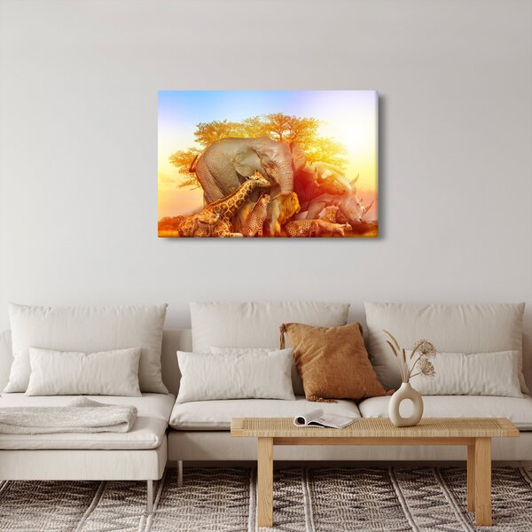 Afrikai állatok képe (90x60 cm)