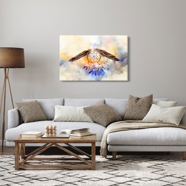Kép - Álomfogó tollas (90x60 cm)
