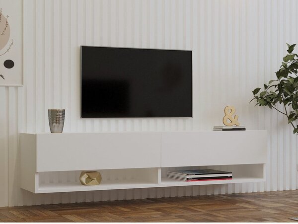 Fehér TV-állvány 141x31x30 cm Arges – Kalune Design